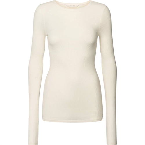 GAI + LISVA LISE COTTON TOP 3X2 RIB KNIT OFF WHITE